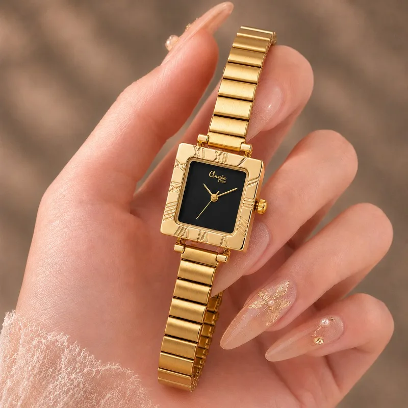Luxury Gold Watches for Woman Elegant Square Alloy Ladies Watch Fashion Brand Women's Quartz Wristwatches Clock Gift Reloj Mujer