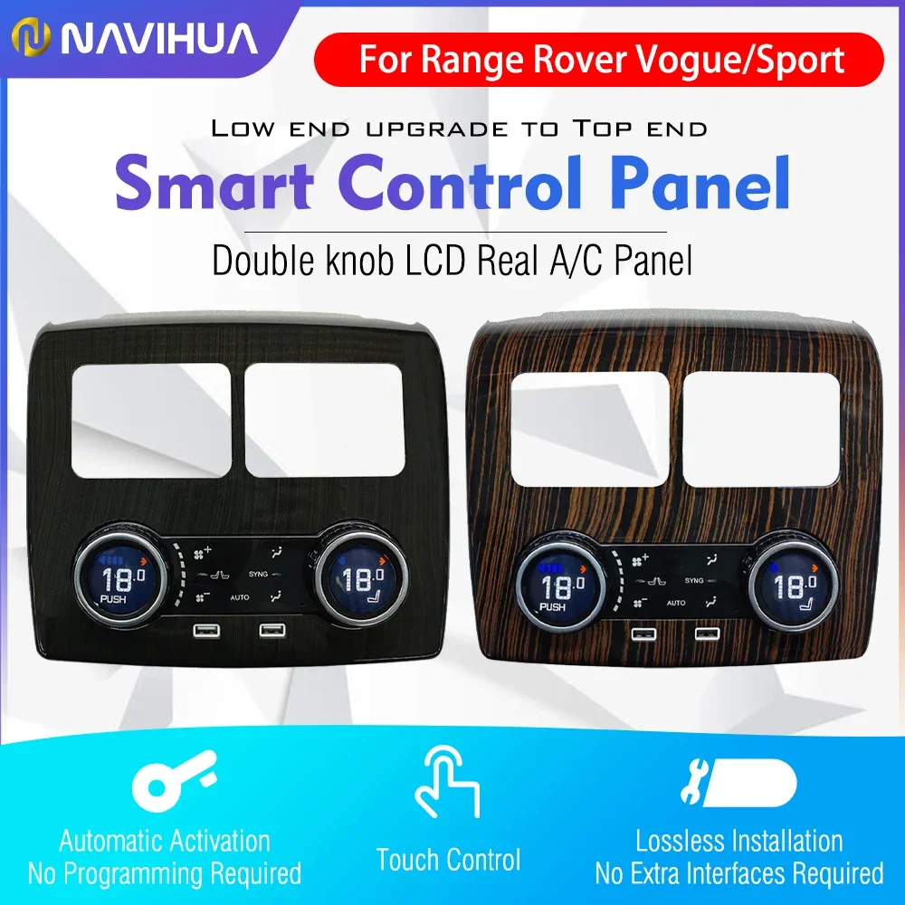 New Design Air Conditioning Panel Rear Seat AC Touch Screen Climate Control  With USB Slot  For Range Rover Vogue L405 2013-2017