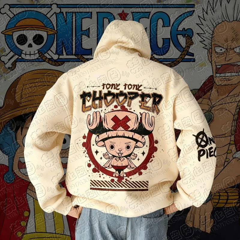 

Толстовка с капюшоном One Piece Anime Chopper для мужчин и женщин, осенне-зимняя, модная, уличная, повседневная, с графическим принтом, для косплея