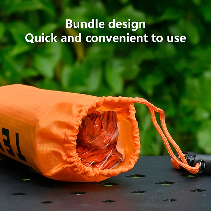 New Outdoor Insulated Emergency Tent Waterproof Emergency Life Saving Insulated Tent Includes Life Whistle Ripstop TentPouch