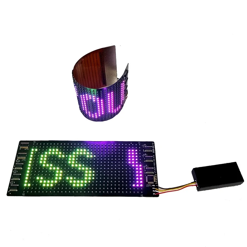 Panneau Programmable Bluetooth RGB, affichage LED Flexible, Module 16x32 Pixs, panneau matriciel pour écran de masque LED, sac à capuchon LED, T-Shirt, bricolage