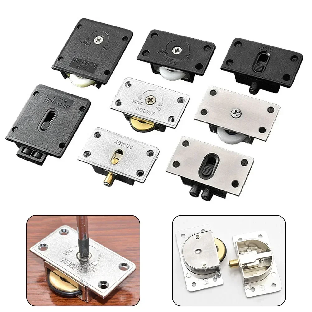 بكرات باب Eeatop من الفولاذ المقاوم للصدأ، عجلة باب منزلقة، بكرة معلقة لأعلى ولأسفل، أجهزة أثاث عجلة السكك الحديدية #3