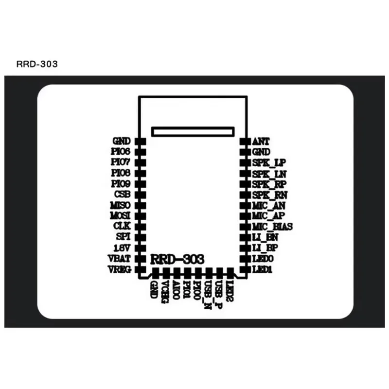 RRD-303 Bluetooth 5.0 Module CSR 5.0 QCC3003 Chip Stereo Wireless Audio Module for Headphones