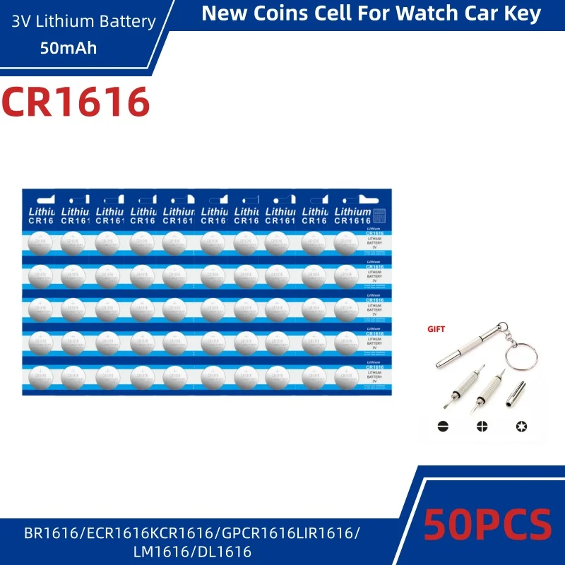 CR1616 زر عملة خلية LM1616 DL1616 BR1616 5021LC CR 1616 3 فولت بطارية ليثيوم لمشاهدة آلة حاسبة عن بعد مقياس مفتاح السيارة #6