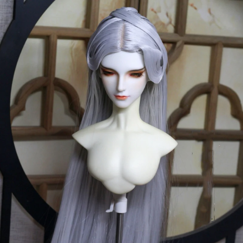 1/3 Scale BJD Ancient Costume Wigs Hanfu Retro Hairstyle Long Hair Samurai Wig For SD13 SSDF ID72 Uncle Doll Accessories A1441