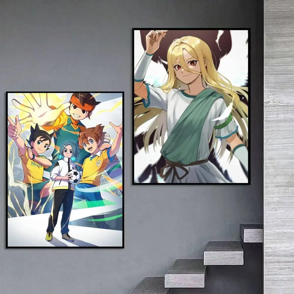 Football Anime I-Inazuma Eleven  Poster Self-adhesive Art Waterproof Paper Sticker Coffee House Bar Room Wall Decor