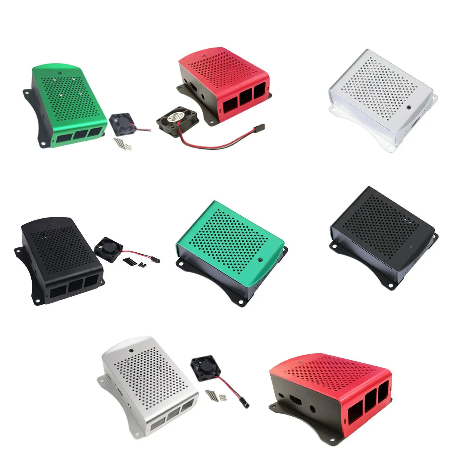 Aluminum Alloy Computer Case Metal Enclosure Box Protective Shell Enclosure Electronic Components for Raspberry Pi4 Lightweight