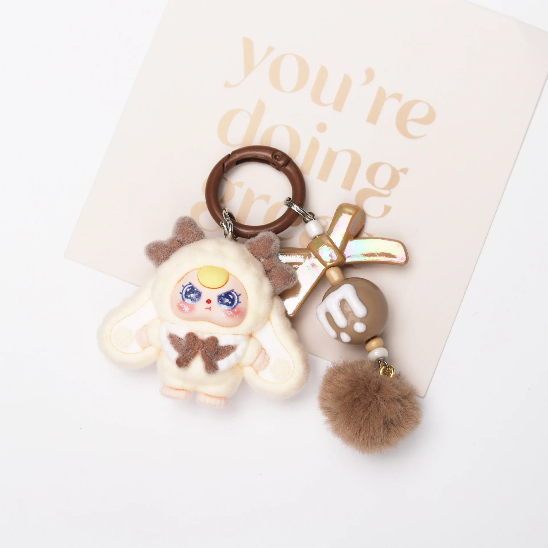 1 قطعة دمية لعب المد الشتوي سلسلة مفاتيح كرتونية زينة المد لعب قلادة صغيرة