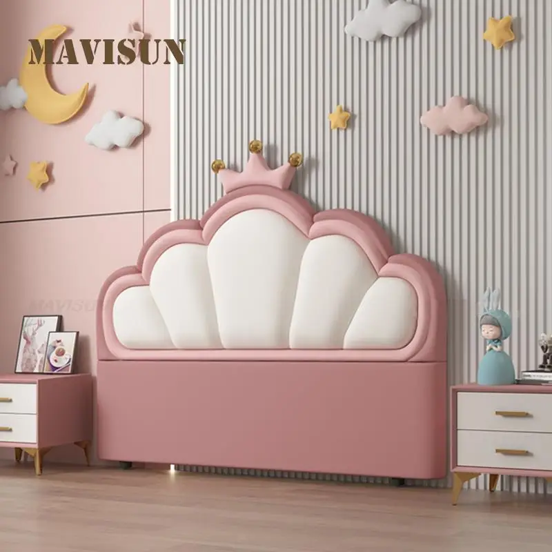 Princess Wooden Children's Headboard Bed 150 Wood Head With Bedside Table Set Wall Bed Headboards 135 Or 180 Bedroom Furniture