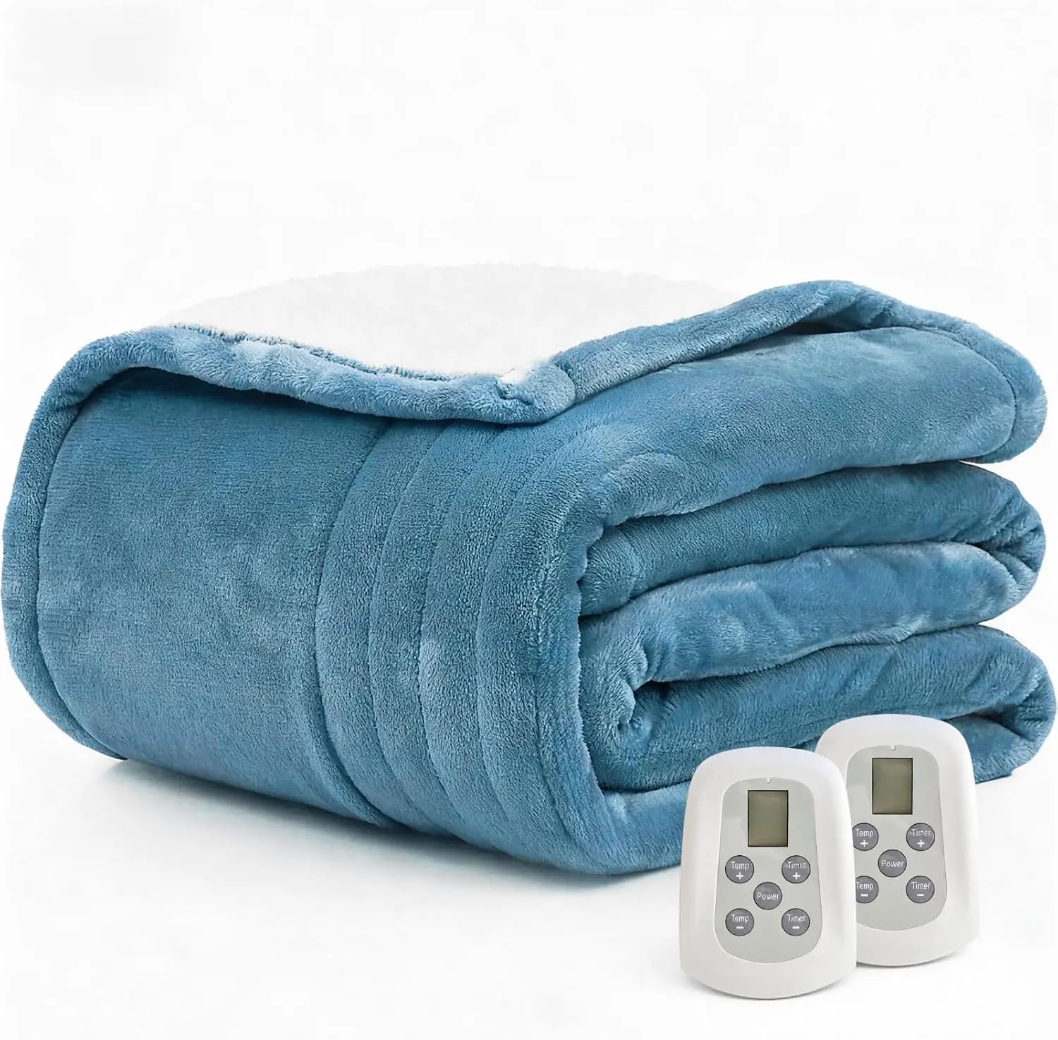 

Queen Size Electric Heated Blanket 84x90 Inches, Dual Control with 10 Heat Settings & Auto-Off Timer