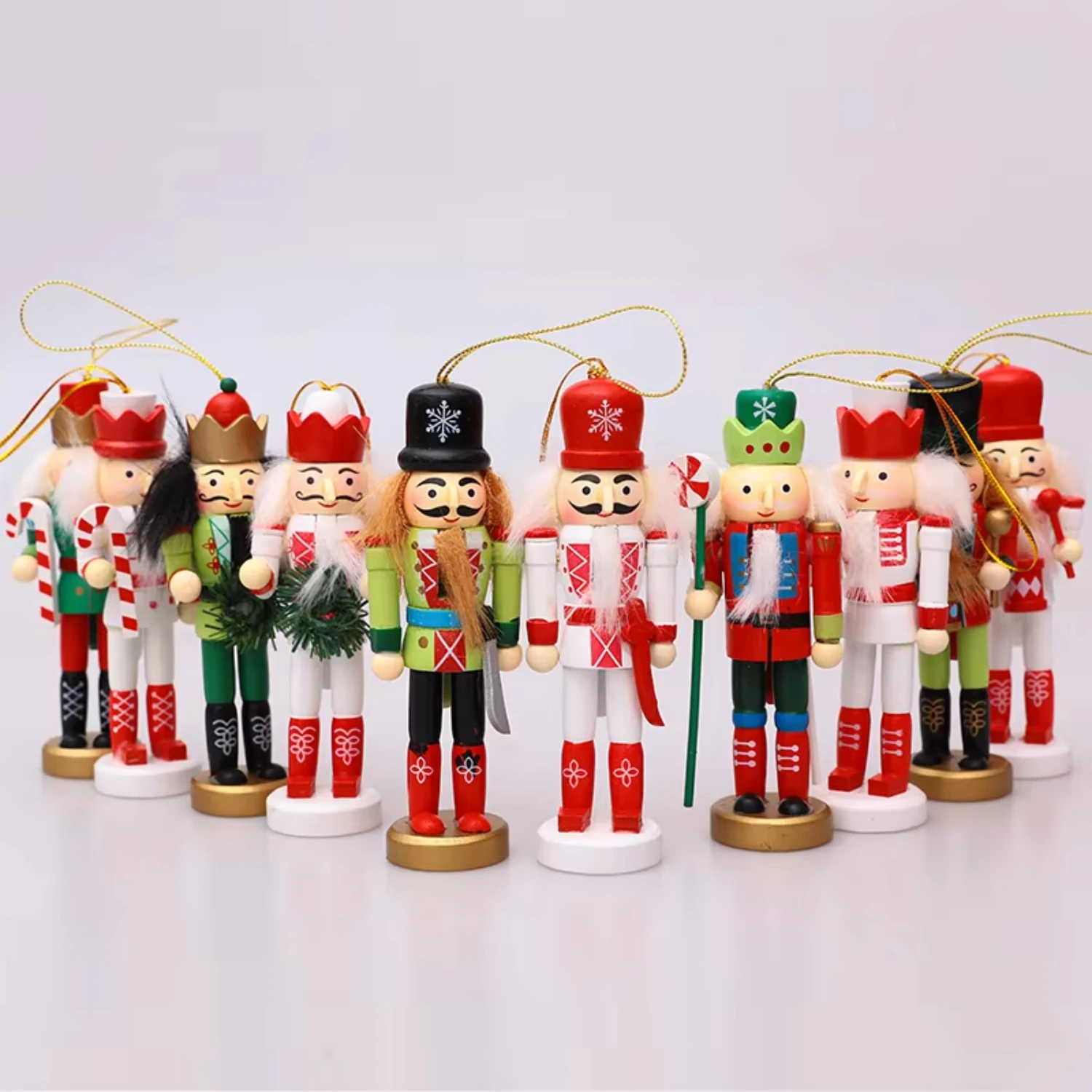 Tendance 2024 Navidad Nutcracker Craft Xmas Tree Decoration Ornament Soldiers Wooden Christmas Nutcracker