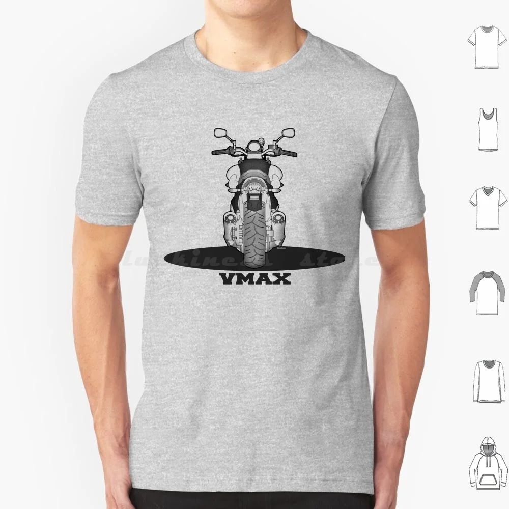 Digirods Vmax V Max Sponge Effect Motorcycle Cartoon Apparel T Shirt Big Size 100% Cotton Digirods Koolart Vmax V Max