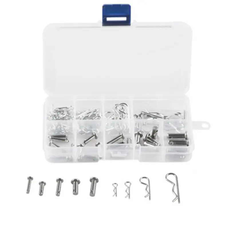 ABFW 100PCS Carbon Steel Zinc Plated R Hitch Pin Tractor Clip Cotter Pin for Car Mechanics Garages Workshops Clips