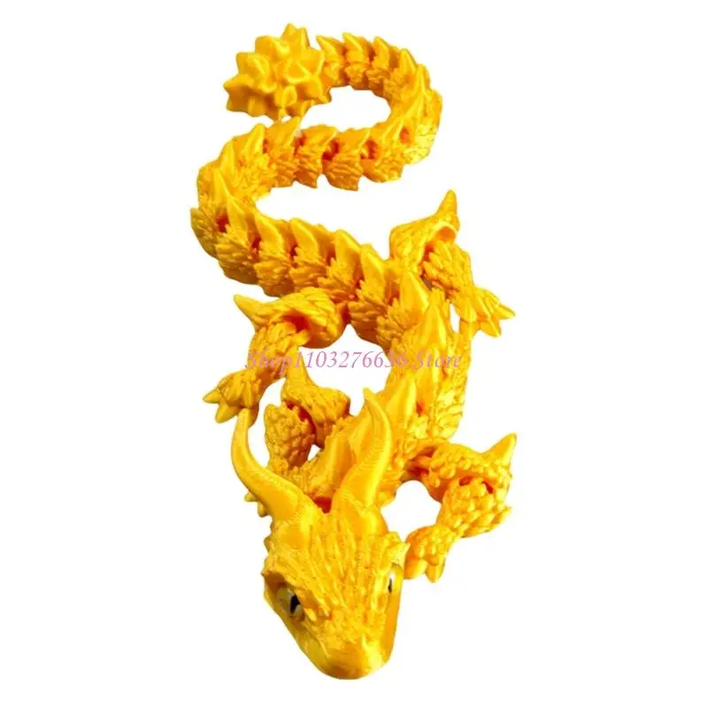 R6FD Dragón metálico inquietos juguete alivio estrés flexible para niños y adultos Diseño articulado portátil