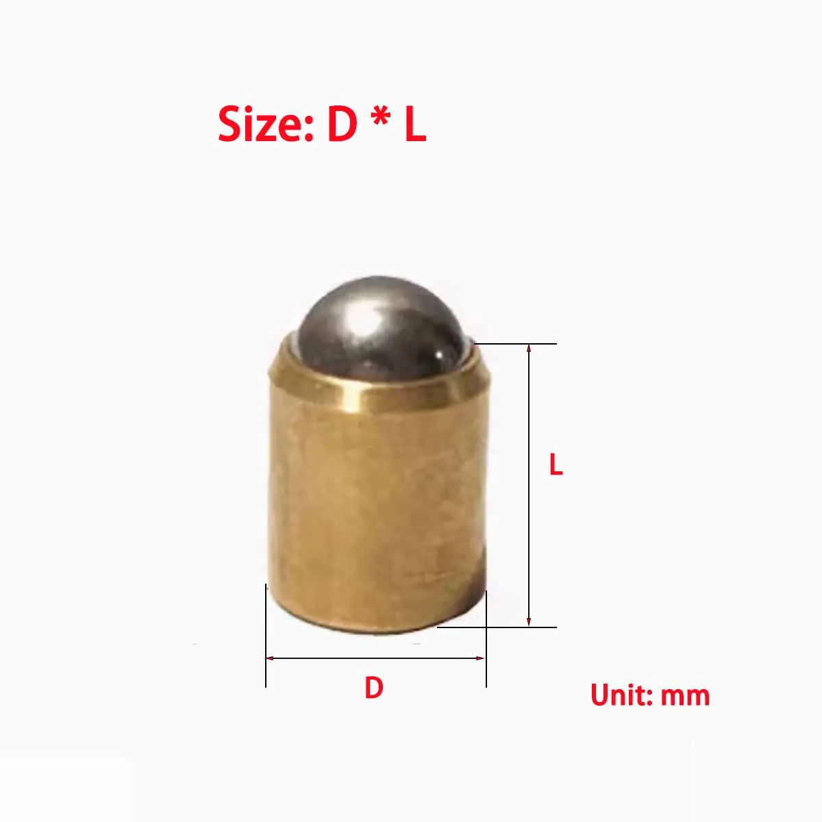 

M3 M4 M5 M6 M8 M10 M12 precision copper positioning beads smooth plunger spring ball head plungers screws 5-10pcs