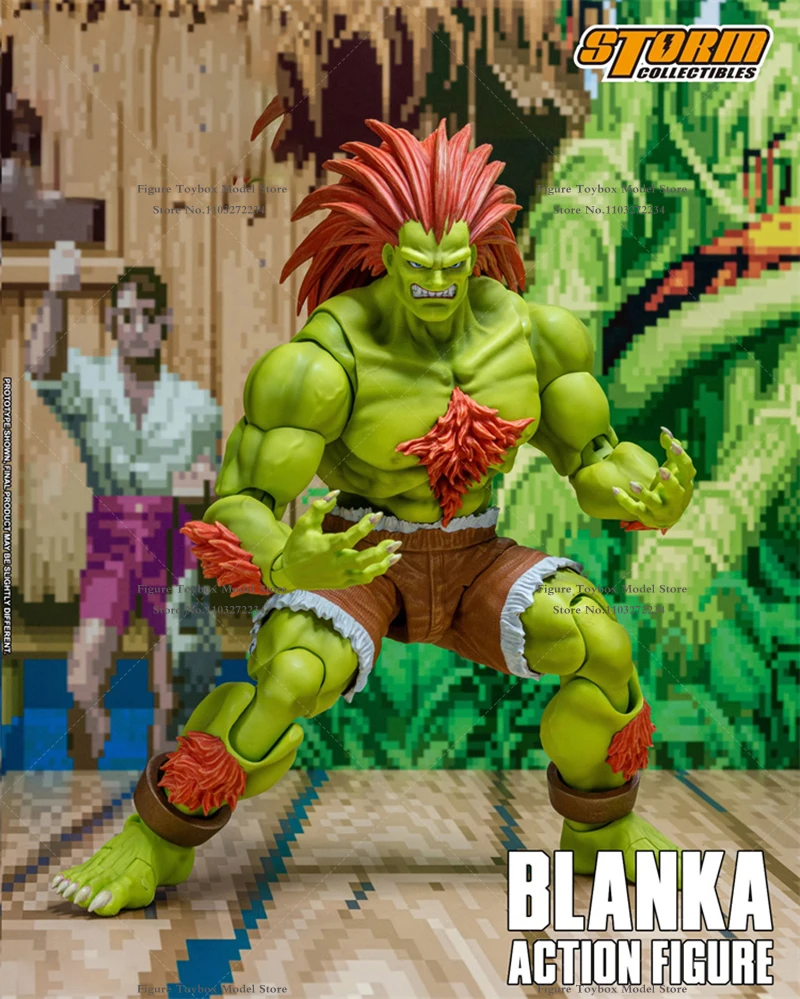 Strom Toys CPSF25 1/12 The Final Challengers Blanka Action Figure Green Body Red Hair Monster 6