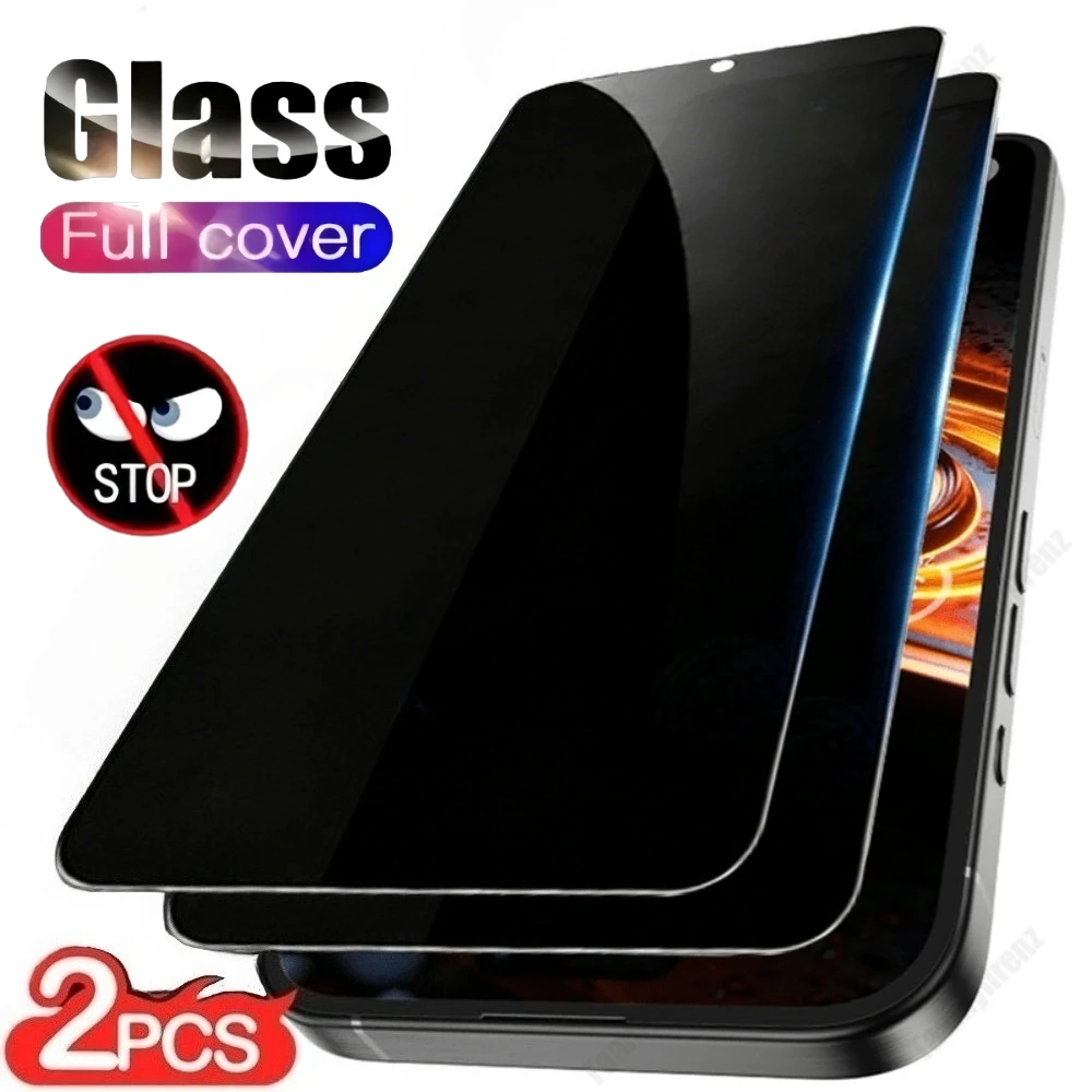 

2 шт. Защитное стекло Anti-Spy на весь экран для iPhone 17, 16, 15, 14 Pro Max, Air, 13, 12, 11 Pro, Mini, 16, 15 Plus, устойчивое к царапинам