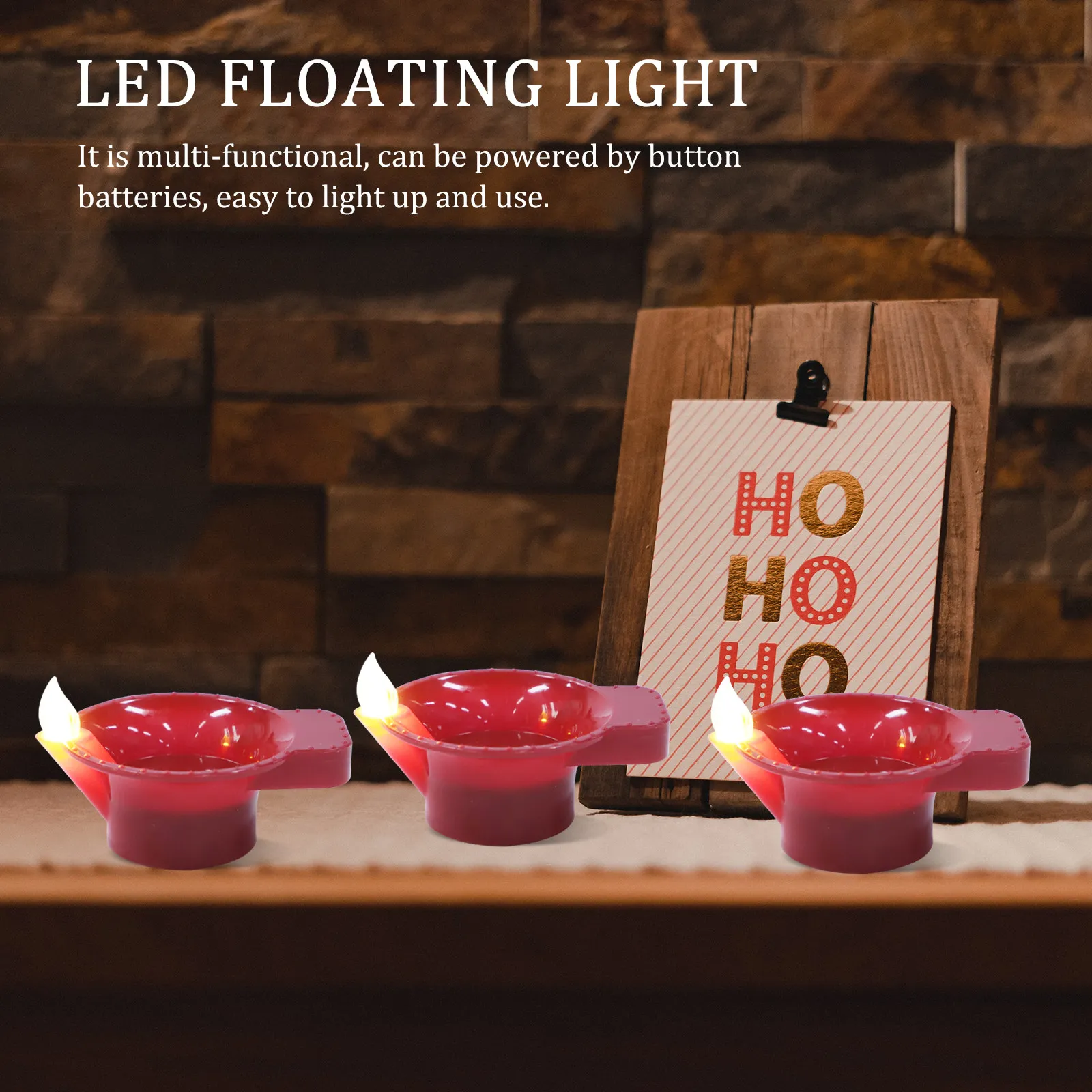 12Pcs Floating Pool Lights Waterproof LED Tealights Warm Multi-Functional Battery Powered for Wedding Aisle Bath