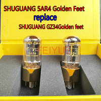 FEIYUE SHUGUANG 5AR4 Golden feet Vacuum tube replace 5Z4P GZ34 5U4G 274B 5Z3P 5Y3 Electronic Valve For HIFI Audio Amplifier DIY