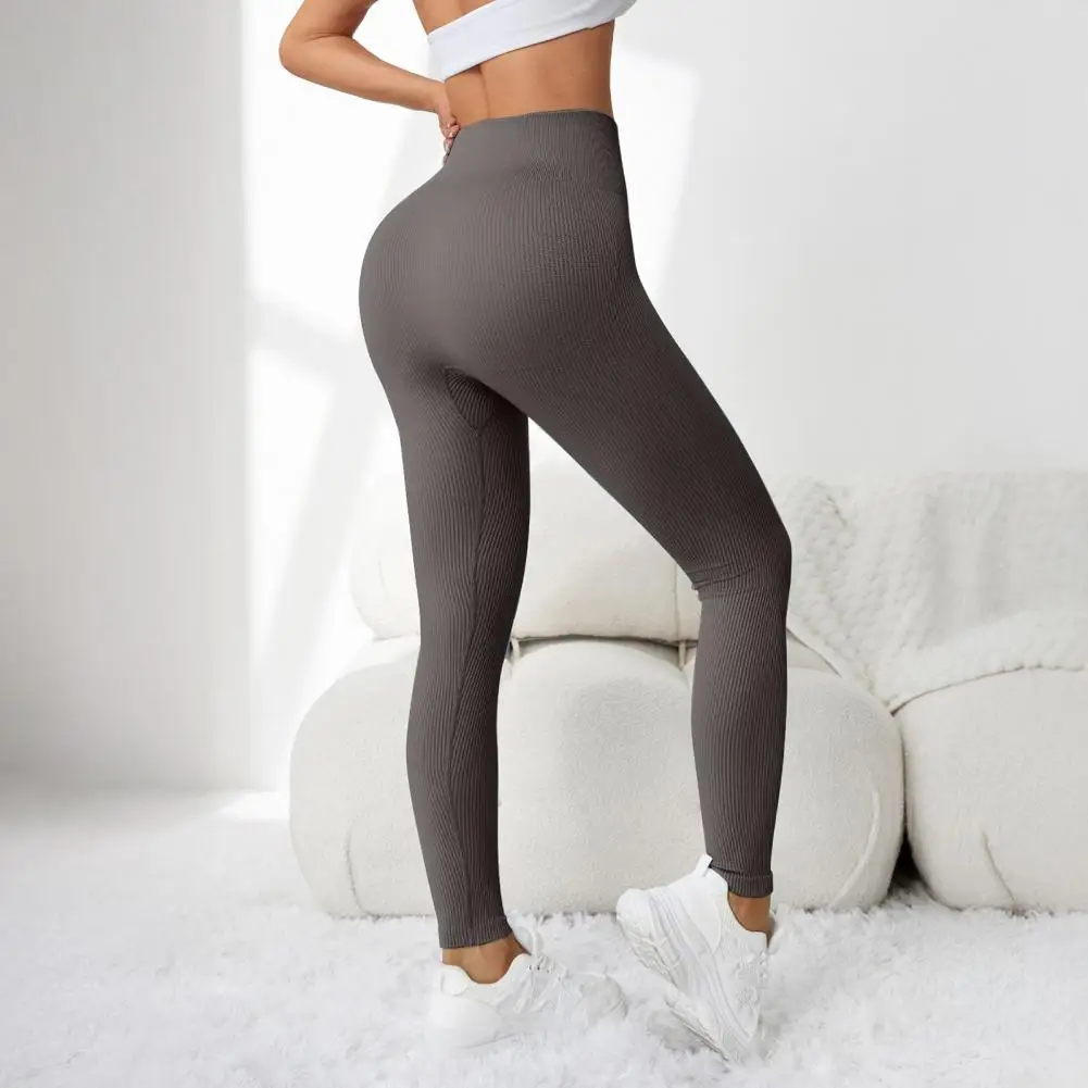 Women Yoga Pants High Waist Stretch Leggings Tight Fit Sports Dance Gym Workout Running Trousers Seamless Butt Lift Pants