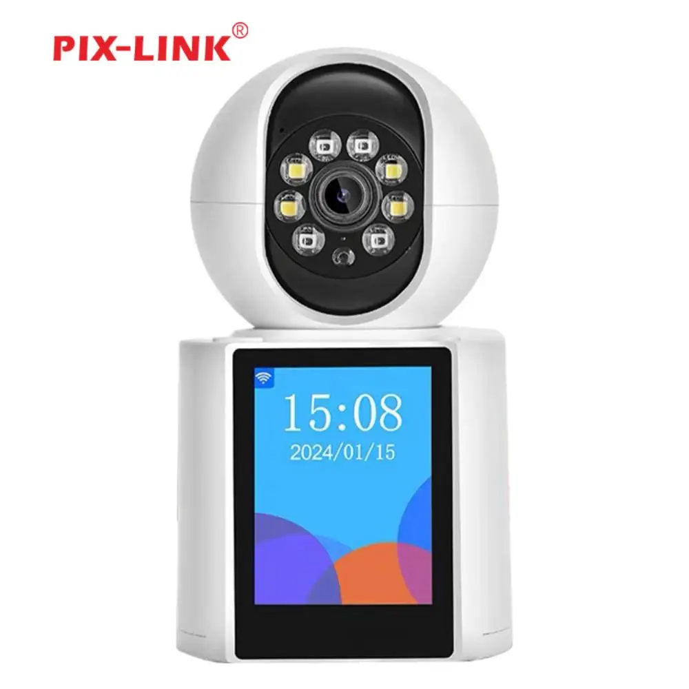 WiFi Smart Camera,Video Call 2.4'' Screen,Two-way Audio,Intelligent Motion,Night Vision,Support SD Card/Mobile Phone Control