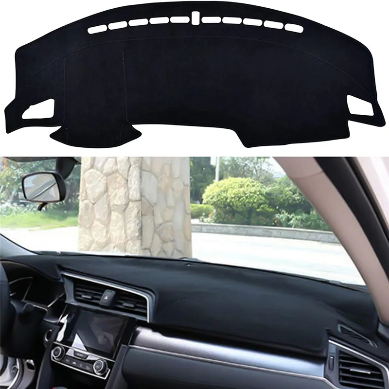 

Leather Dashmat Dashboard Cover Pad Dash Mat Carpet For Honda Civic Sedan Hatchback Coupe 10th generation 2016-2021 Accessories