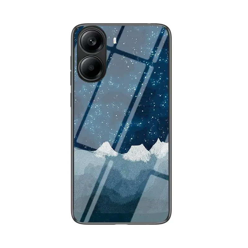 

For Xiaomi Poco X7 Pro Ironman X 7 Pro Case Starry Sky Tempered Glass Panel Back Cover For Xiaomi Poco X7 Pro 5G X7poco Shell