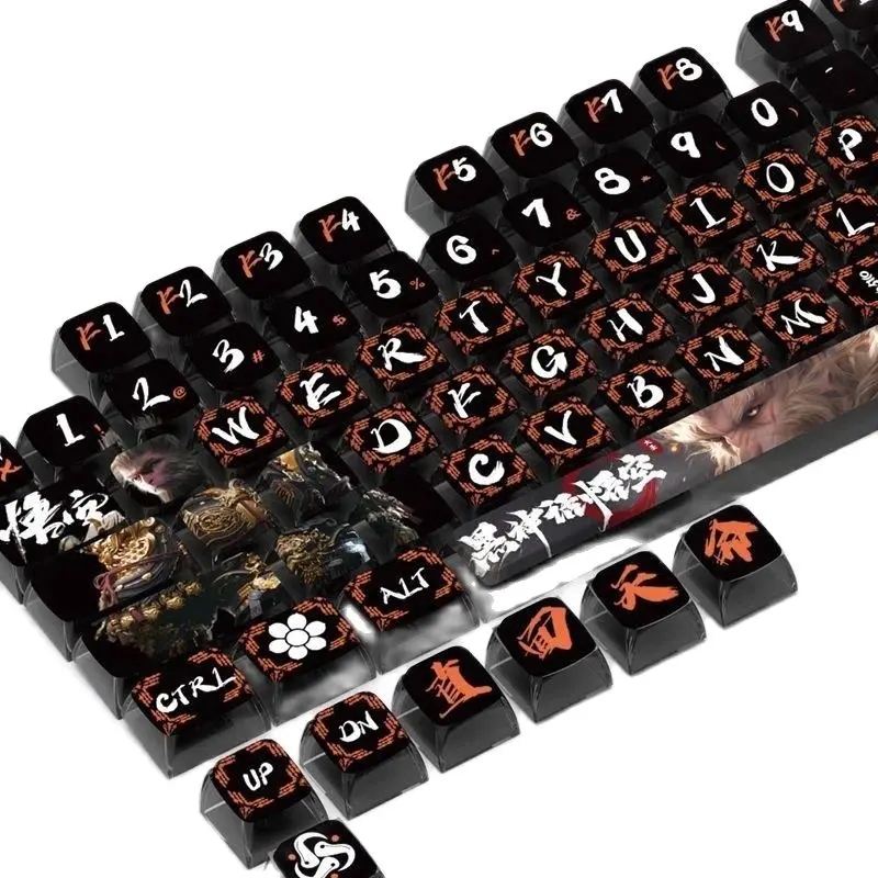 Game Theme Pudding translucent Keycaps 125 Keys PBT ASA Key Cover DYE Sublimation  MX Switch Keycap Mechanical Keyboard Cap