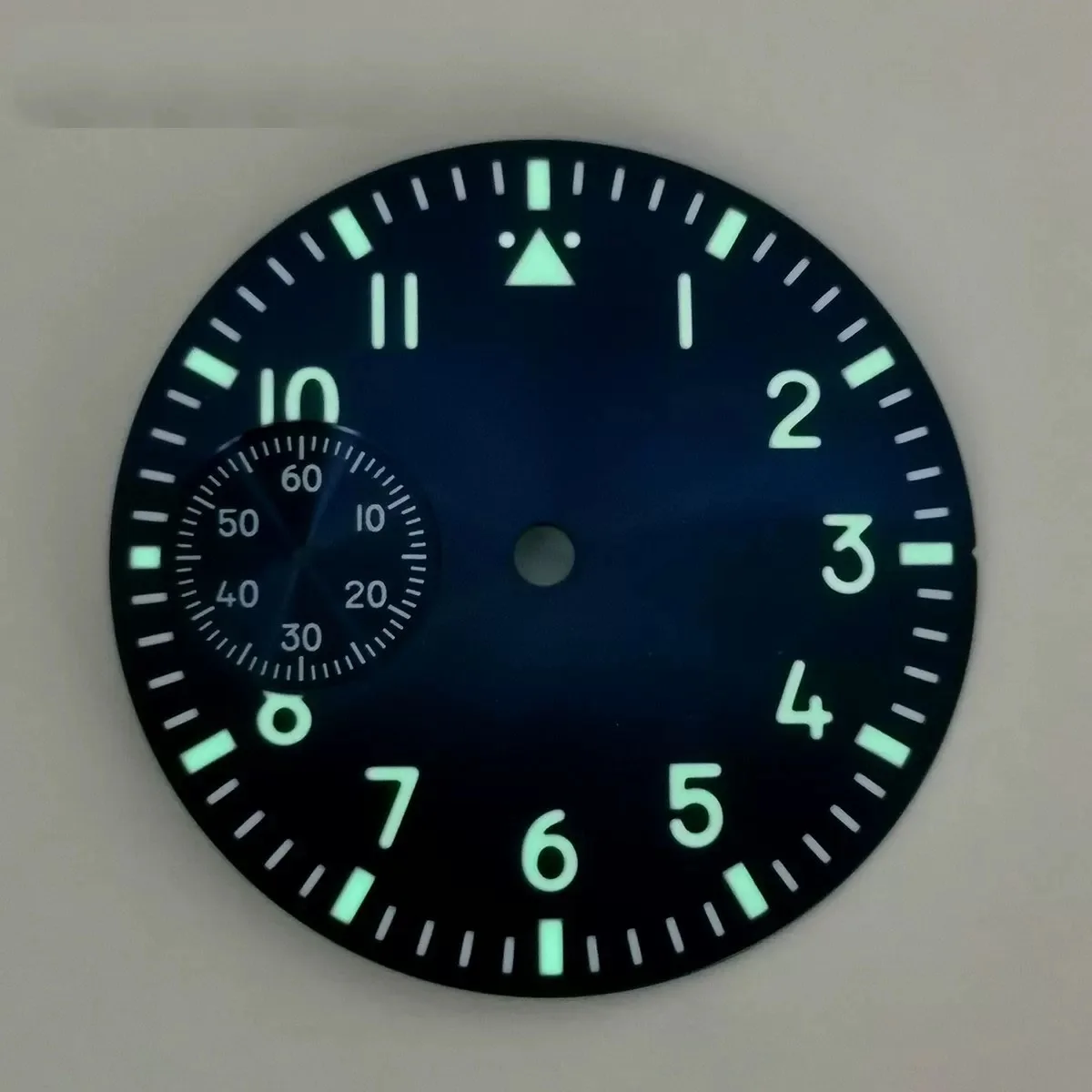 Accessori per orologi Quadrante vuoto con movimento Tianjin ST3600 luminoso verde Parti di riparazione per orologi Quadrante non contrassegnato 37 mm