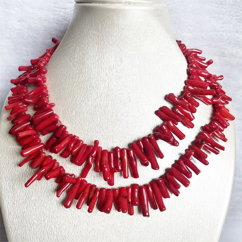 Rare Genuine 15--20-28mm Branch Natural Red Coral Necklace for Women Jewelry Large Huge Irregular Freeform Stone Fine Chokers