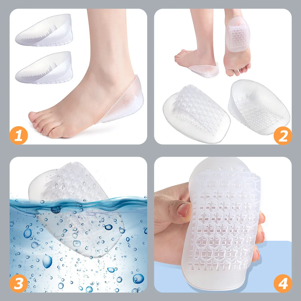 

2 Pairs Sports Heel Pad Shoe Insoles Women Heels Pads Cushion Cushions Inserts Cups for Plantar Fasciitis Shaped