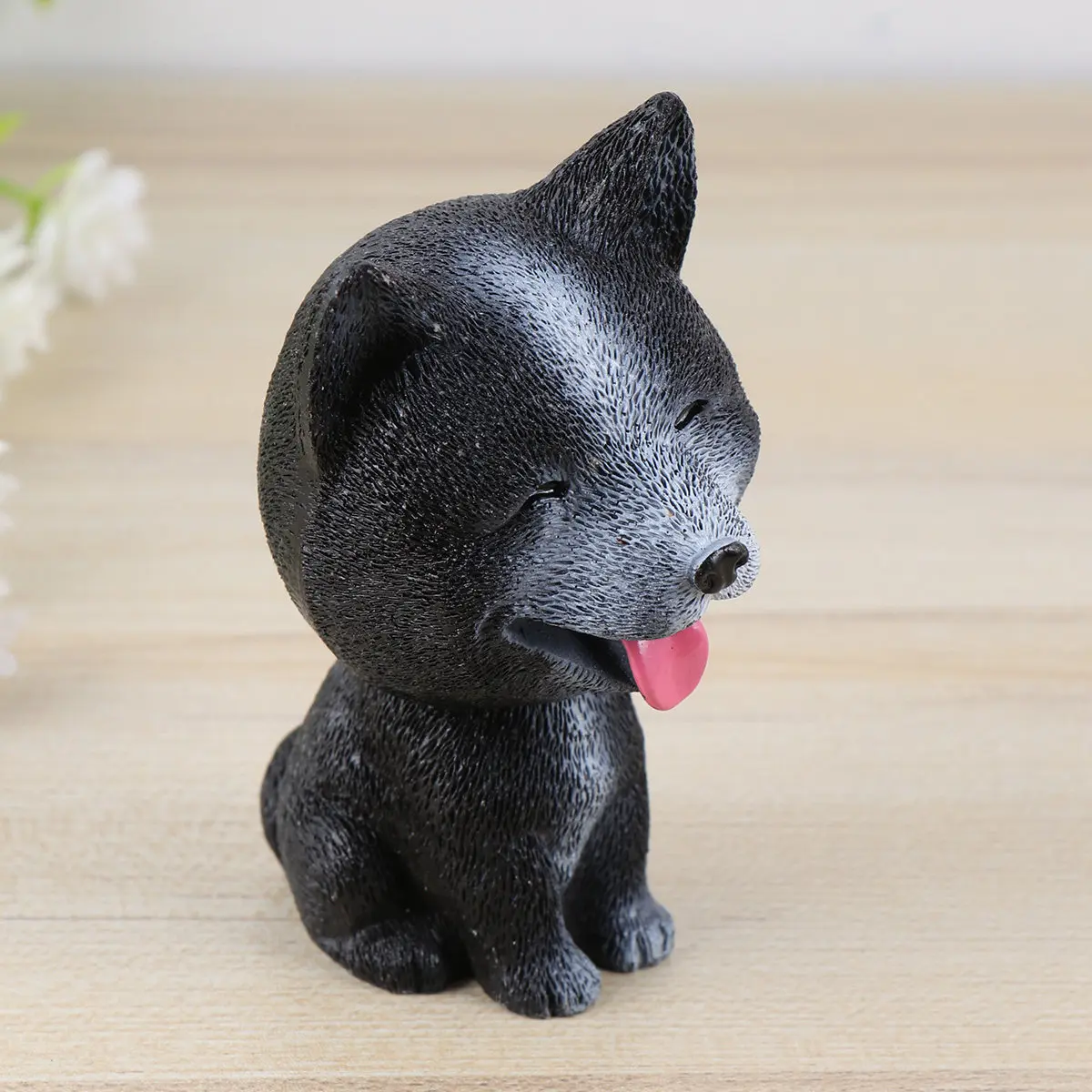 Style Car Bobblehead Resin Craftwork Swing Head Cartoon Animal Ornament for Home Car Desk Decoration Relaxation