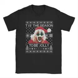 Terrifier 3 Santa Christmas Art The Clown T-Shirts Men Creative Pure Cotton Tee Shirt Round Neck Short Sleeve T Shirts Clothing