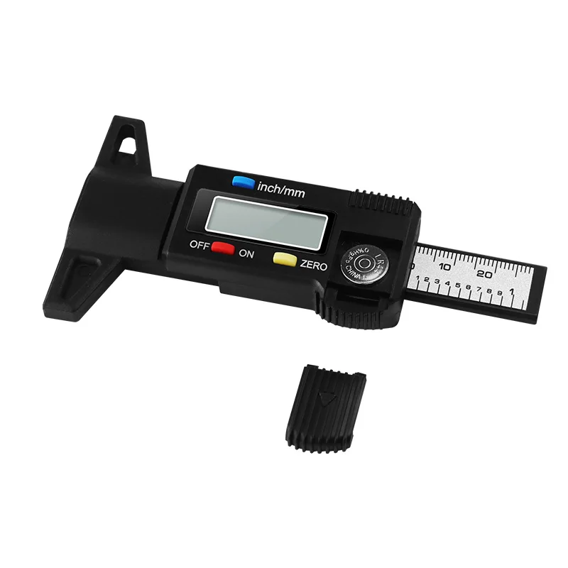 Medidor Digital de profundidad de la banda de rodadura para neumáticos de coche, medidor de espesor, herramientas de medición de detección de desgaste de neumáticos de automóvil, pinza de profundidad