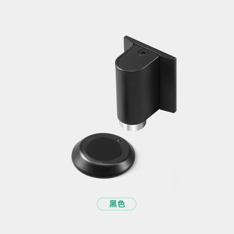 

Door Stop Floor Mount Black Anti Collision Door Handle Protector No Drill Stopper for Office Home Hotel Garage