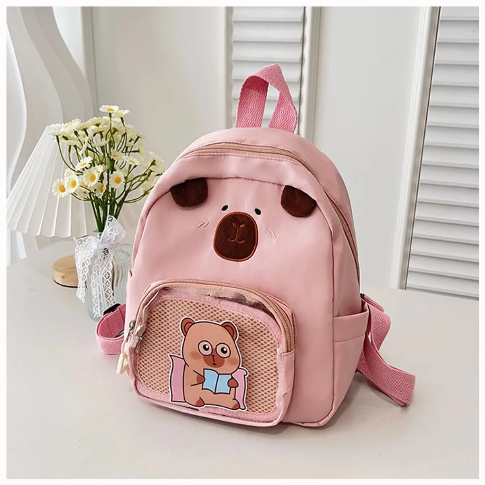 

High Quality Nylon Capybara Backpack Capybara Large Capacity Schoolbag Lightweight Waterproof Shoulders Bag Back To School