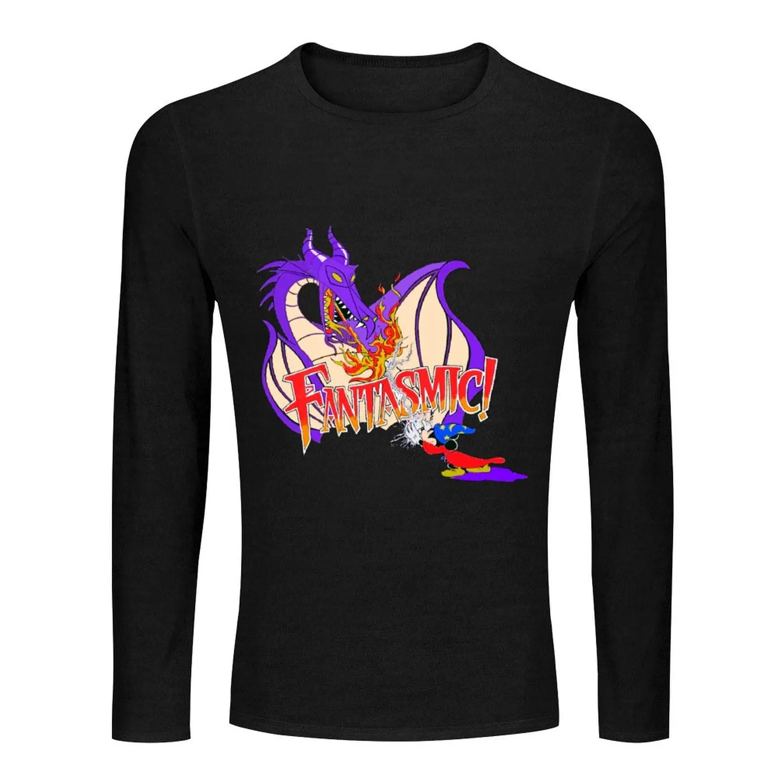 Fantasmic dragon old design Long T-Shirt quick drying t-shirt aesthetic clothes graphics t shirt black t shirts t shirt men