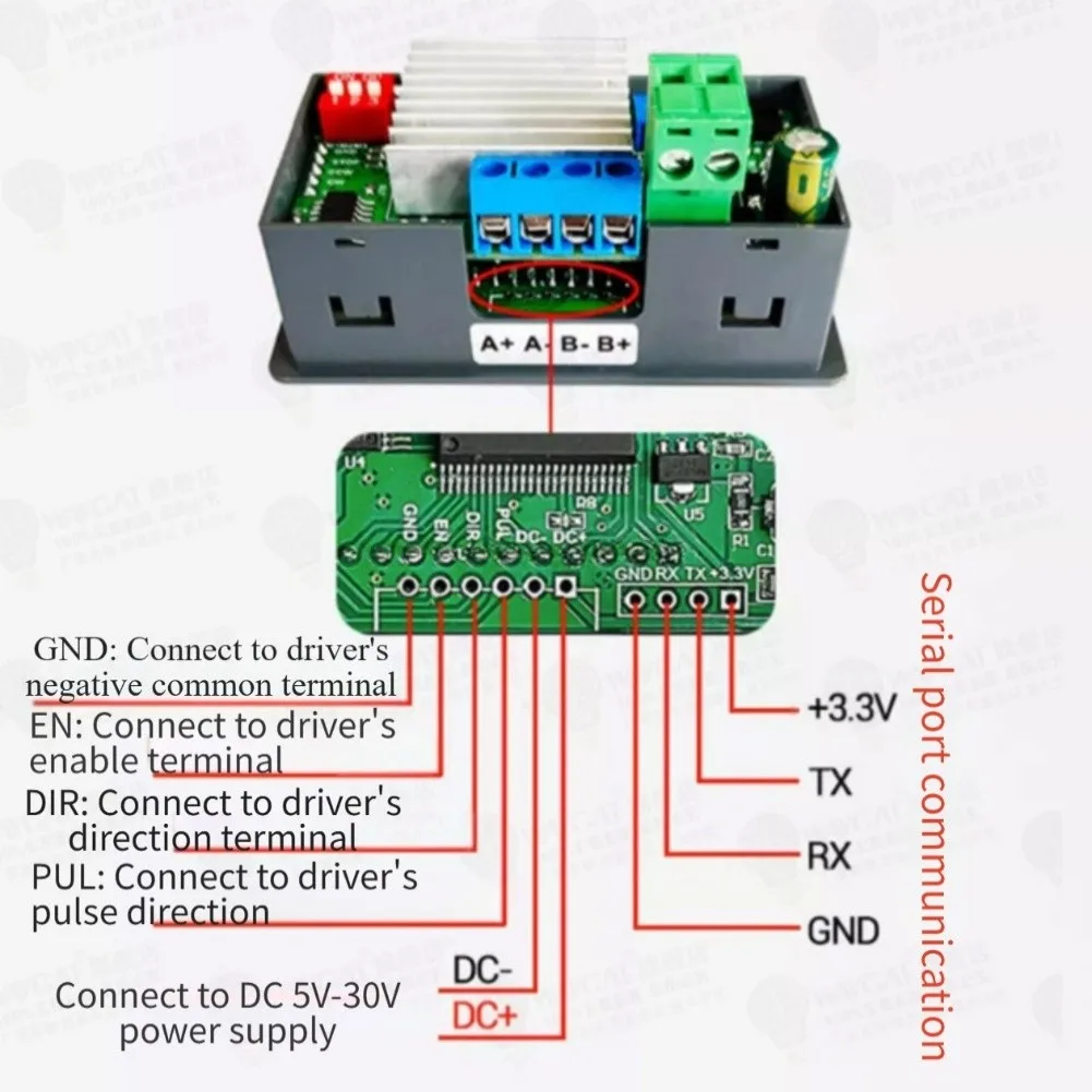 1pc ZK-SMC02 Stepper Motor Driver Controller 4A DC5-30V With Serial For Industrial Automation Test Meter Accessories