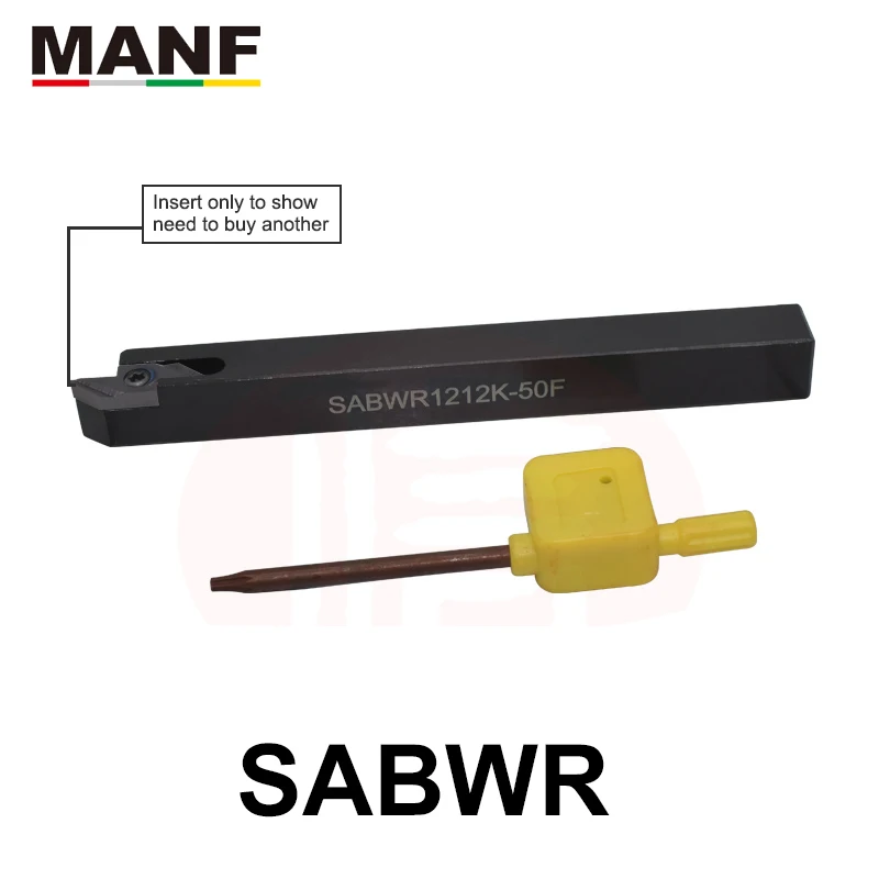 MANF SABWR1212 1616 Toolholders For Back Turning Back Screw Clamp MAX Depth 4mm Grooving Tools Small Tool Mini Lathe Cutters