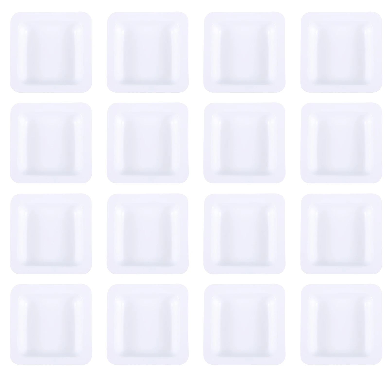 50pcs Weighing Dishes Square 7ml White Plastic Tray Lightweight Anti Static Non Stick Measuring Petri Dish Disposable