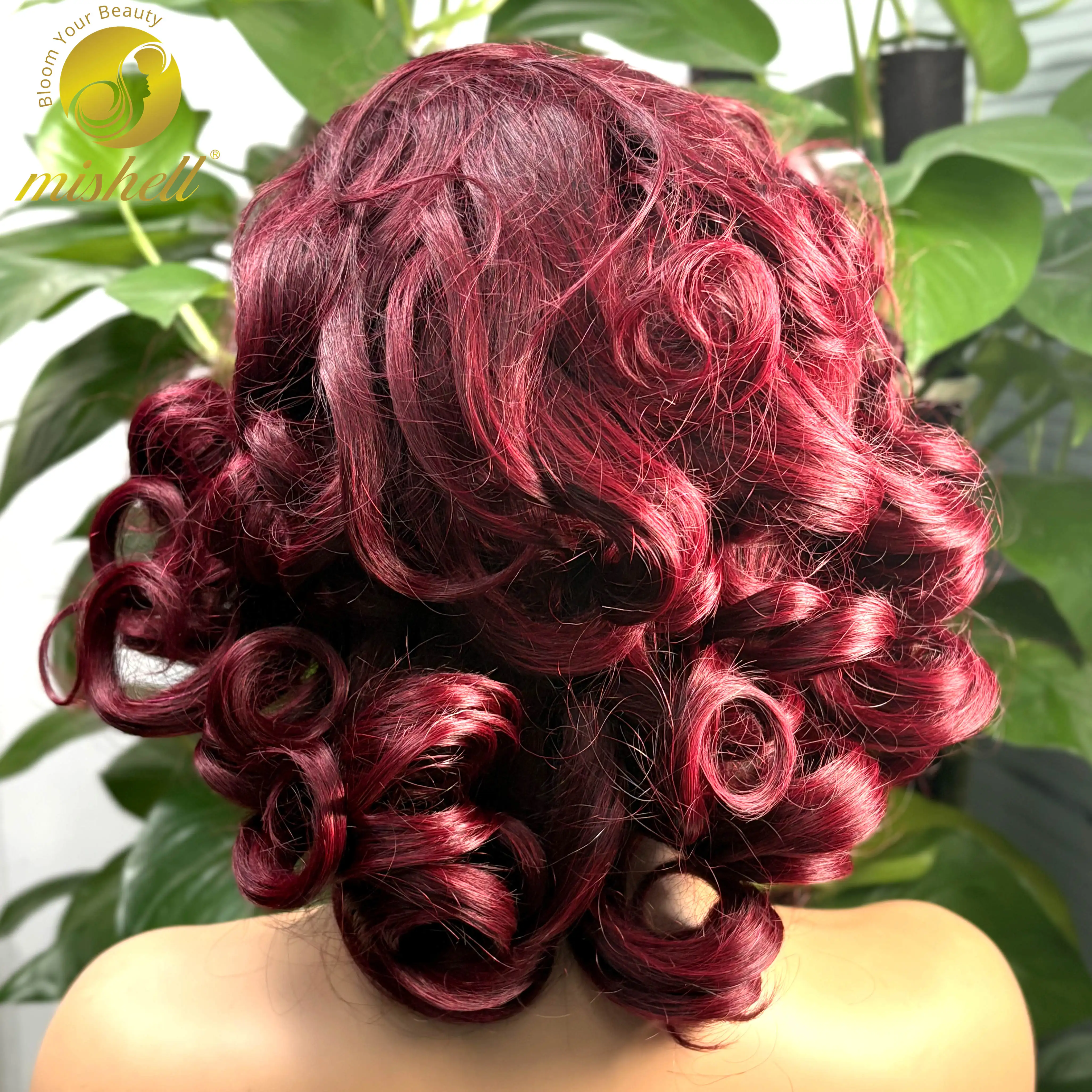 

Короткие бордовые шорты 300% плотности 99J # Свободные парики из натуральных волос Fumi 5x5, кружевная застежка, свободные волны, бразильские парики из волос Remy для чернокожих женщин