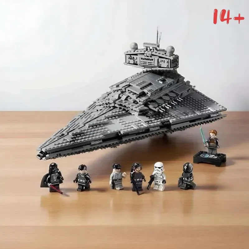 

Disney 75394 Imperial Star Destroyer 25th Anniv Blocks Boys Spaceship Model Holiday Gift compatible with LEGO bricks