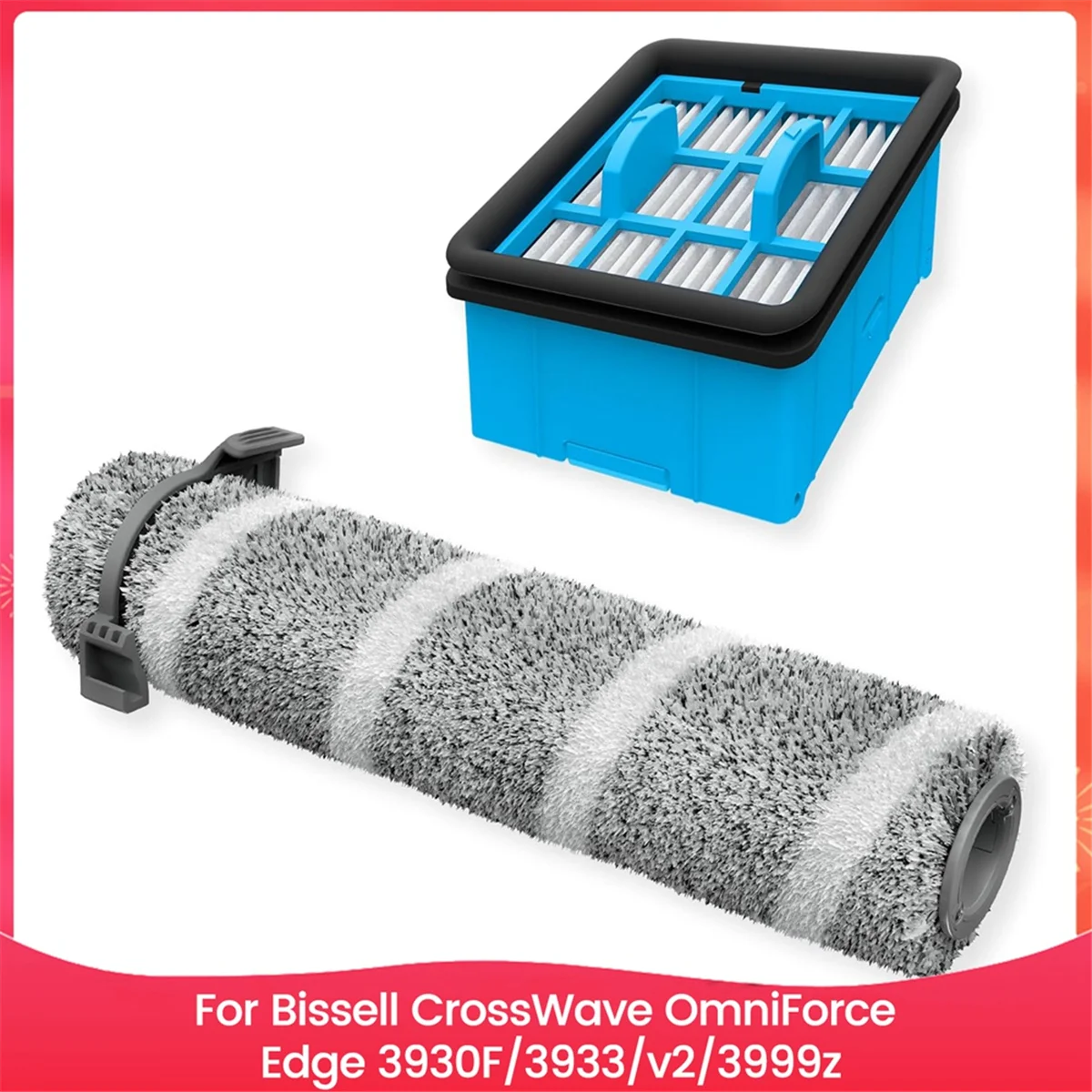 Bissell CrossWave OmniForce Edge 3930F/3933/V2/3999z 무선 진공 부품용 QA88X 브러시 롤 필터 교체 키트