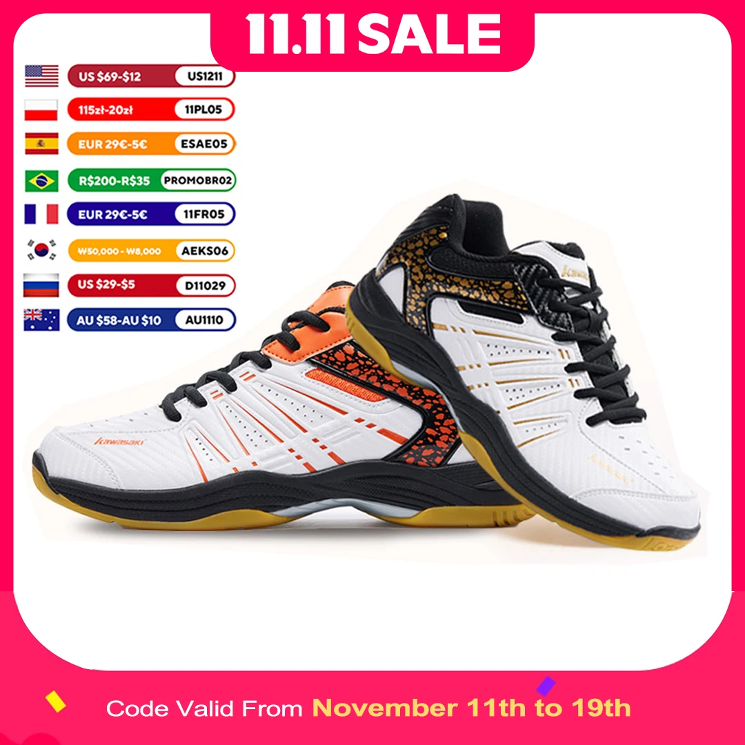 Kawasaki バドミントンシューズ通気性滑り止めスポーツテニスシューズ男性女性スニーカー K-063