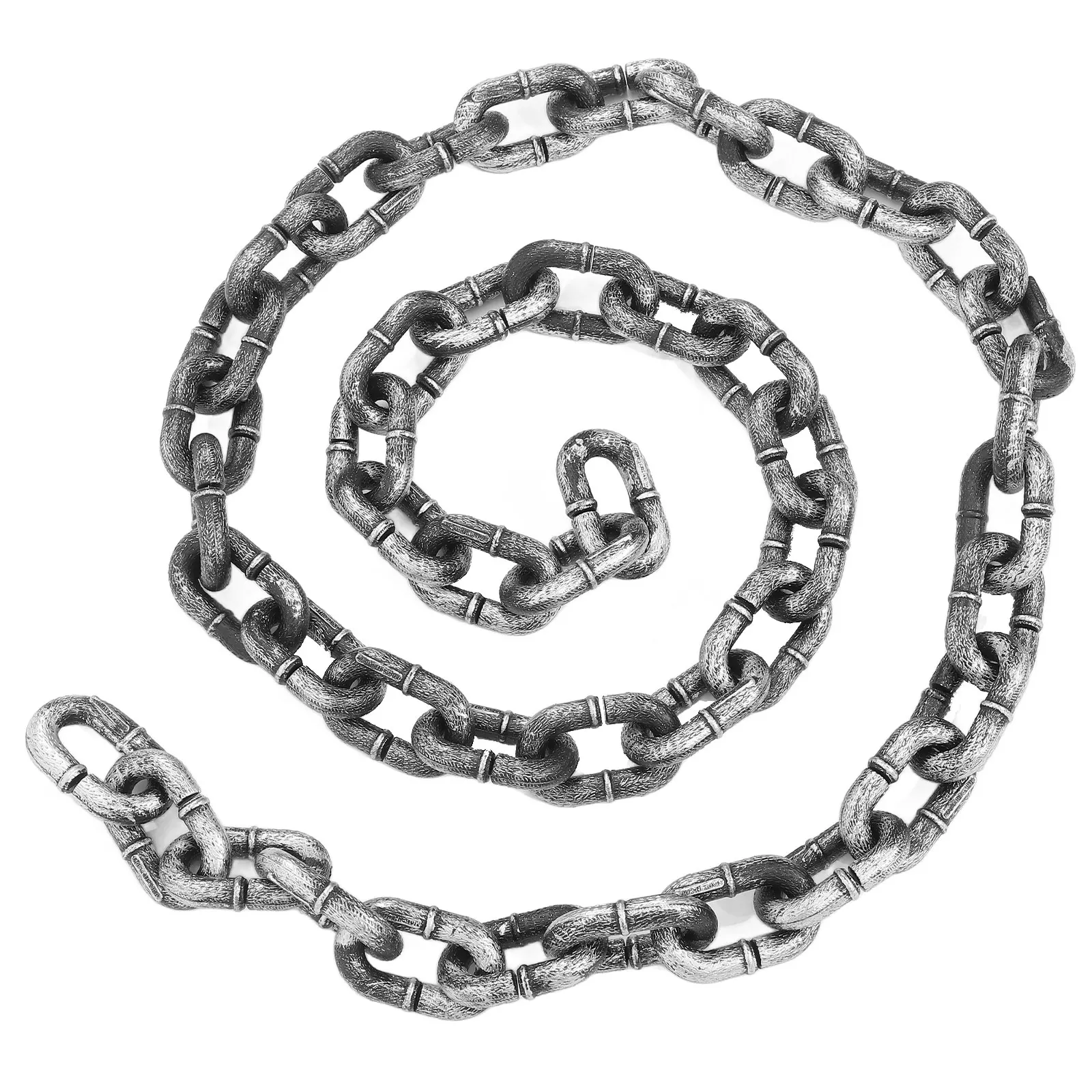 

2M Simulated Iron Chain Decoration Lightweight Halloween Prop Barrier Chain for Home PartyHaunted House Festive Accessories Toy