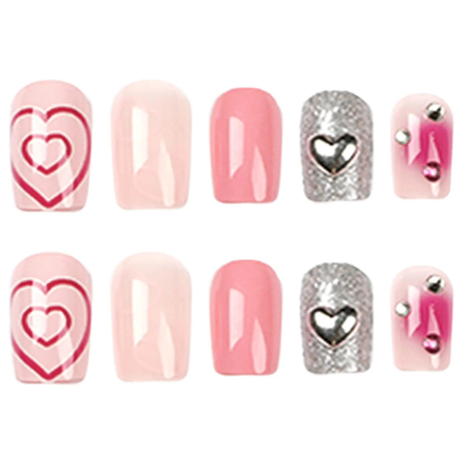 Short-Length Artificial Nails with Comfortable And Convenient Wearing Experience for Experienced People to Train Nail Art Skills