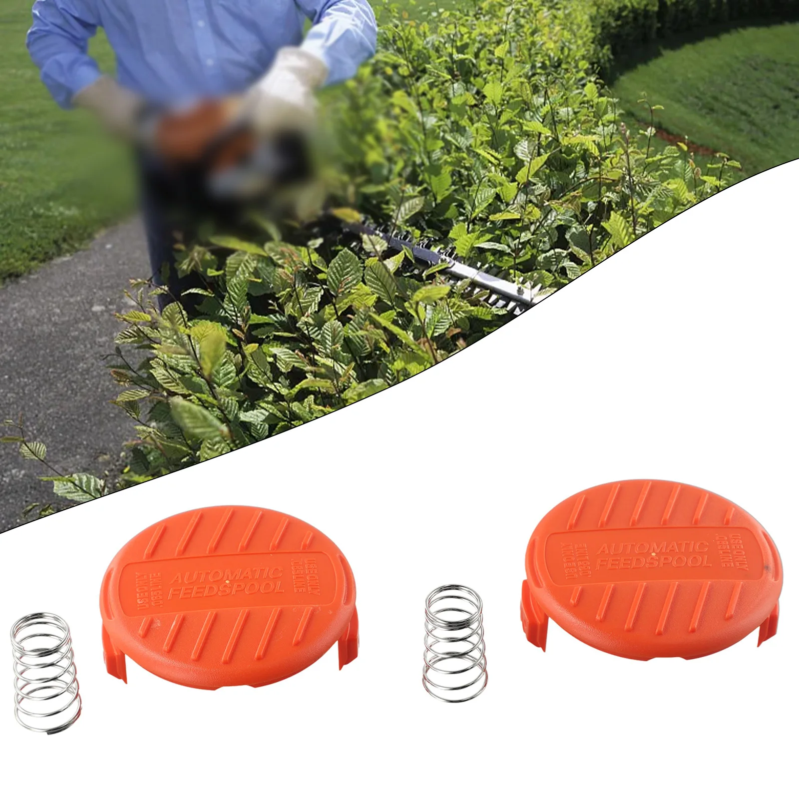 Replacement Spool Cover Cap 2Pc Set for Black and Decker String Trimmers GL120 GLC120 NST1810 and Compatible Models