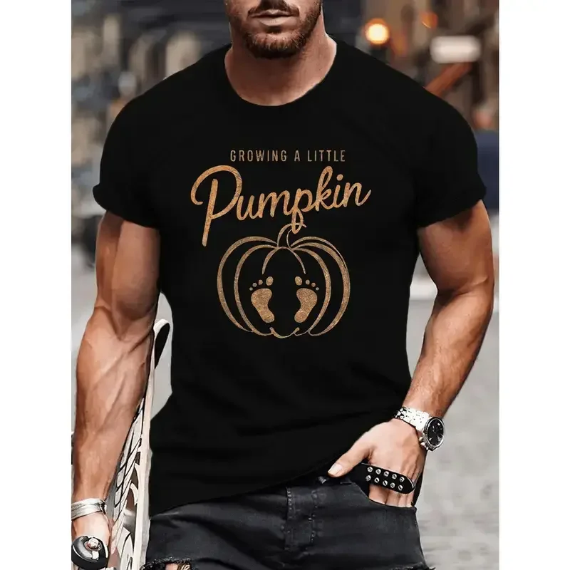 Growing a Little Pumpkin T-Shirt, Fall Pregnancy Announcement Unisex Graphic Tee