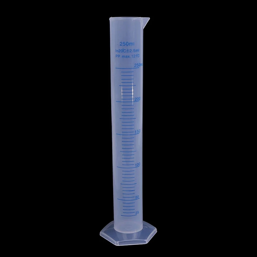 Measurement Chemistry 10/25/50/100/250/500ml Plastic Measuring Cylinder Graduated Cylinder Graduated Tube Measuring Cylinder