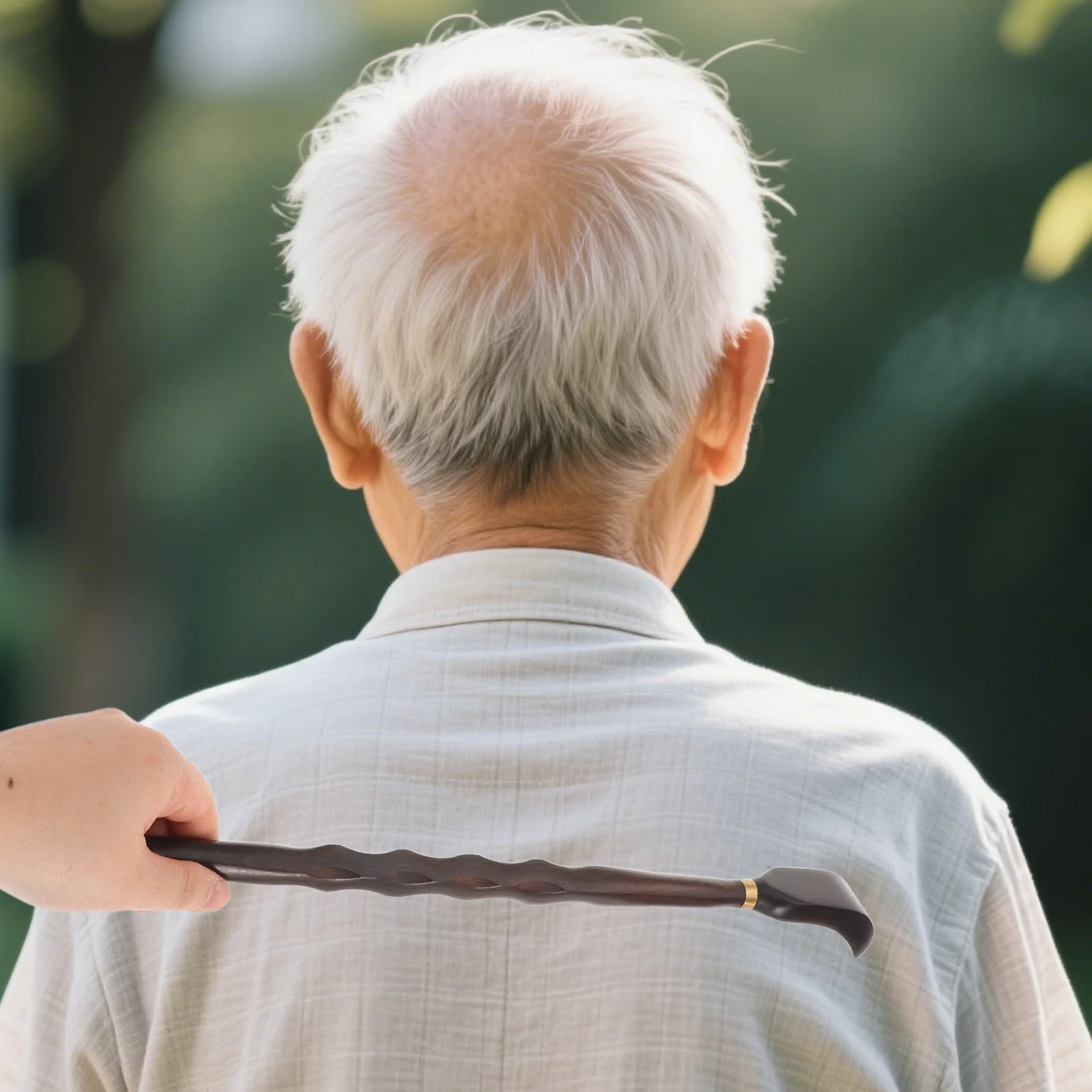 

Sandalwood Manual Massage Hammer Handheld Back Scratcher Meridian Massager Portable Body Health Tool for Home Travel